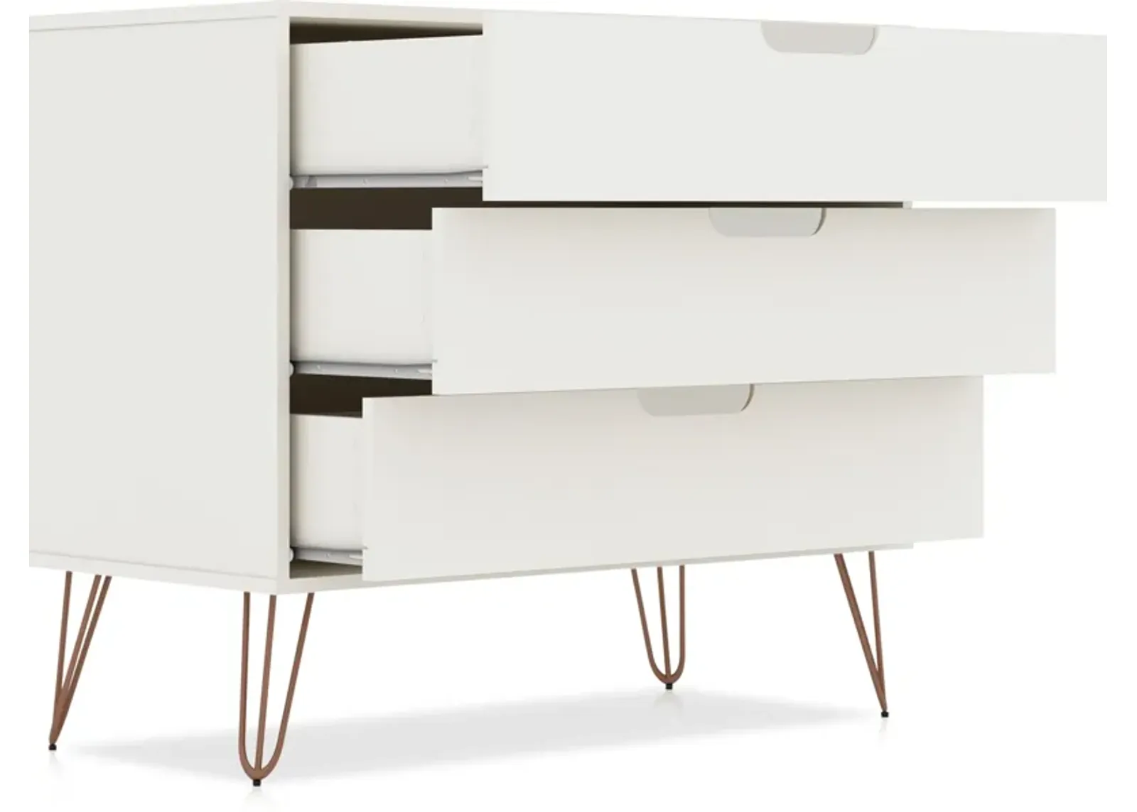 Harvard 3 Drawer Dresser - White