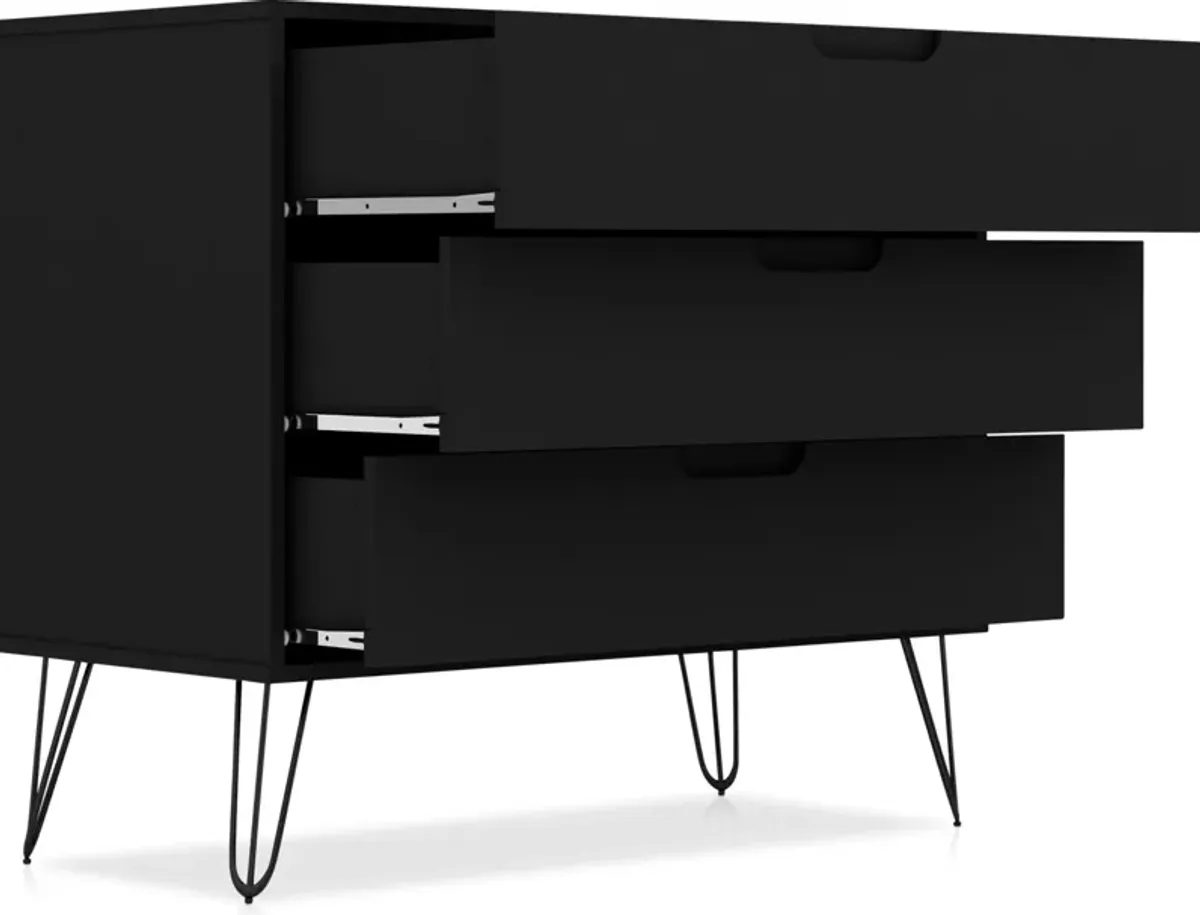 Harvard 3 Drawer Dresser - Black