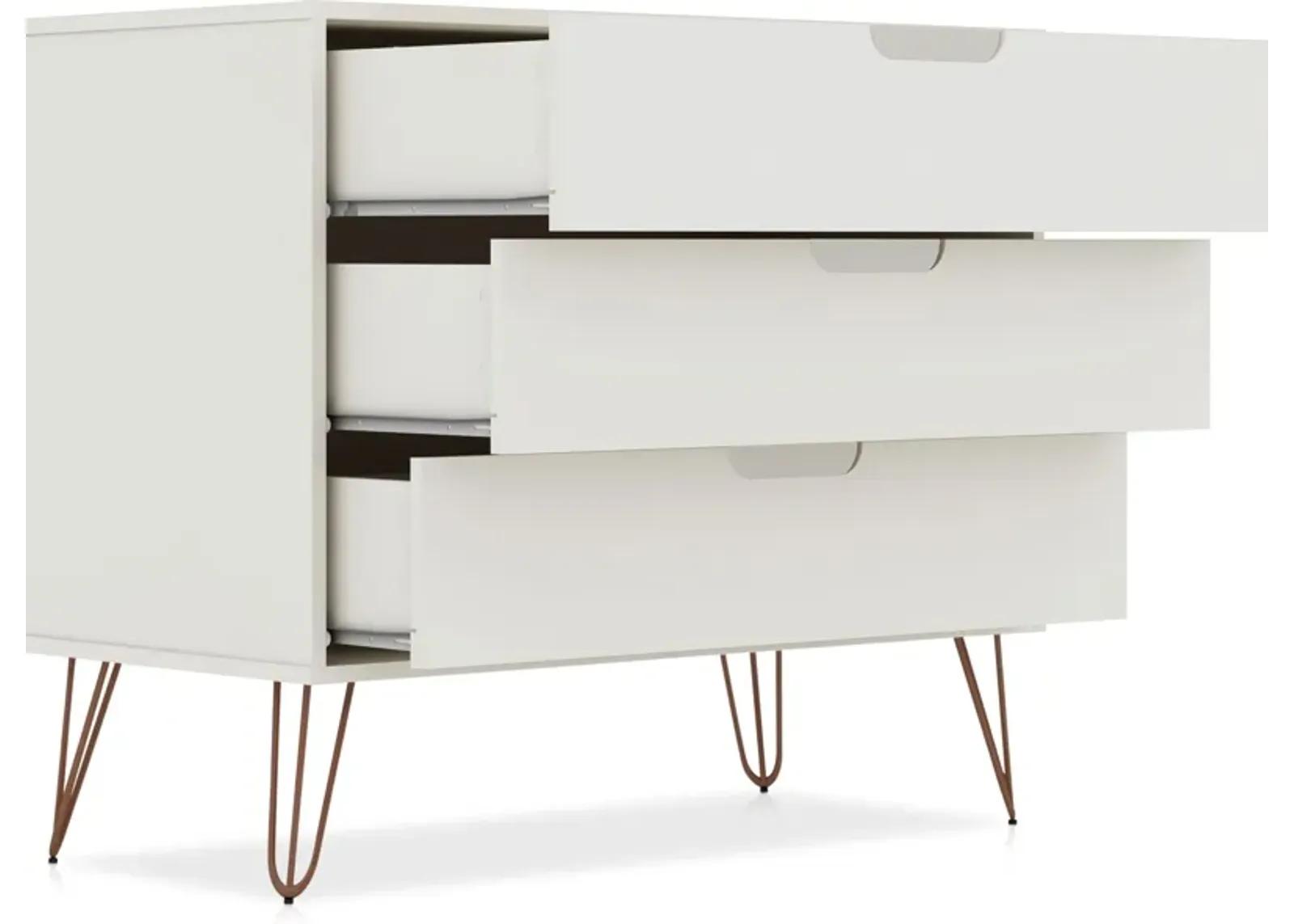 Harvard 3 Drawer Dresser - Off-White