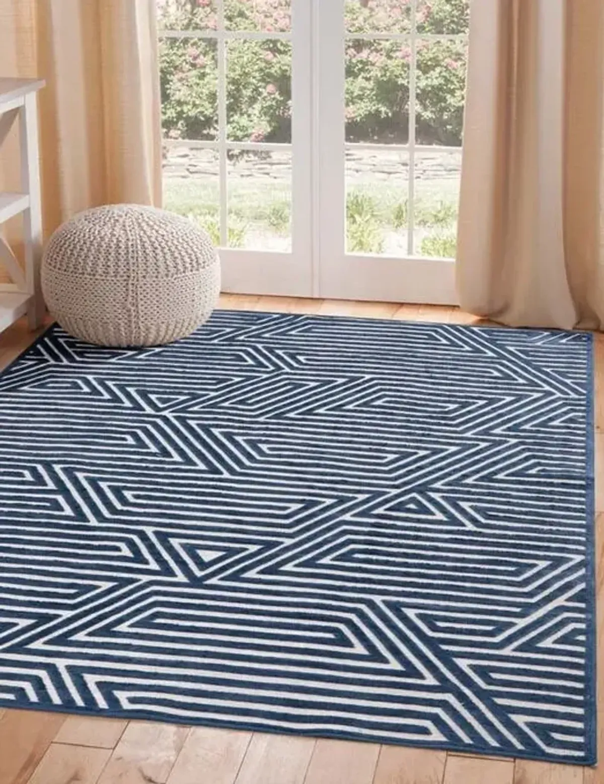 Labyrinth 8' X 10' Area Rug - Blue