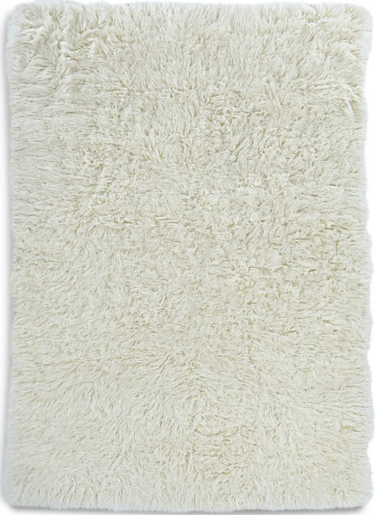 Natural Wool Shag 4 X 6 Area Rug - Beige