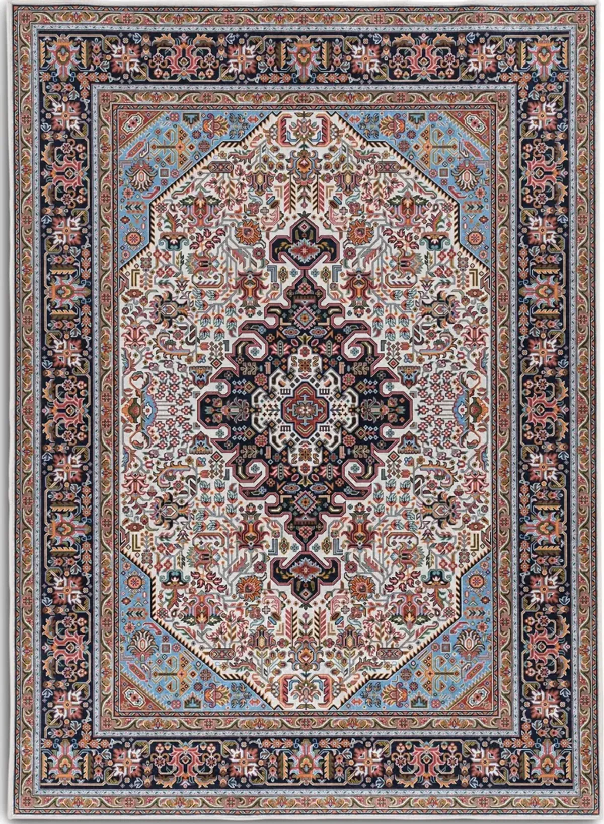 Vinson 2 X 3 Area Rug - Ivory/Blue