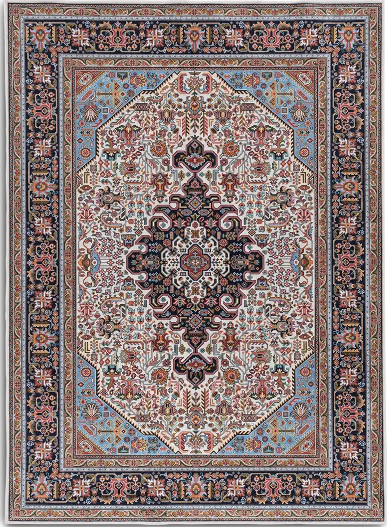 Vinson 3 X 5 Area Rug - Ivory/Blue