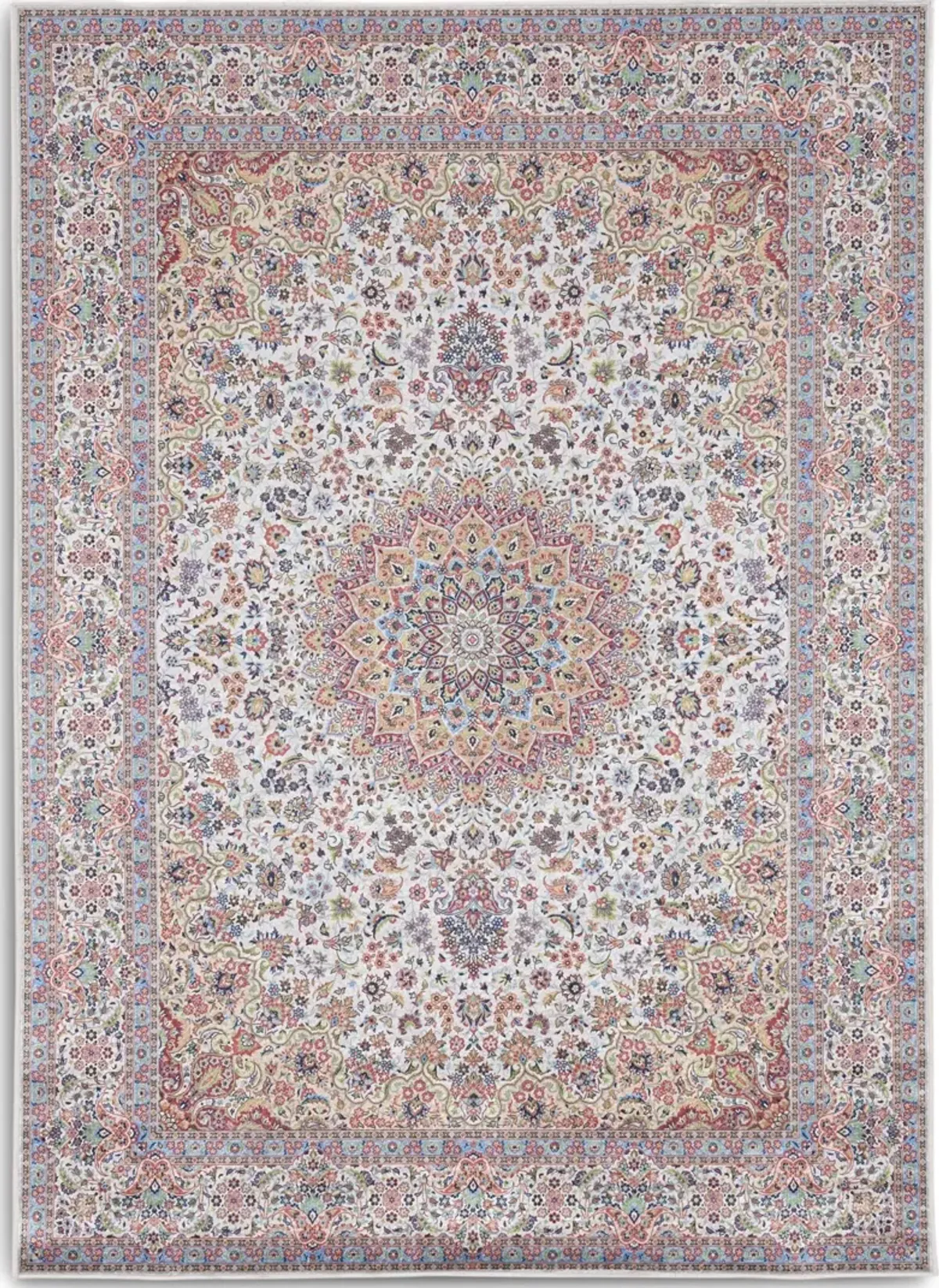 Tiede 3 X 5 Area Rug - Ivory/Blue