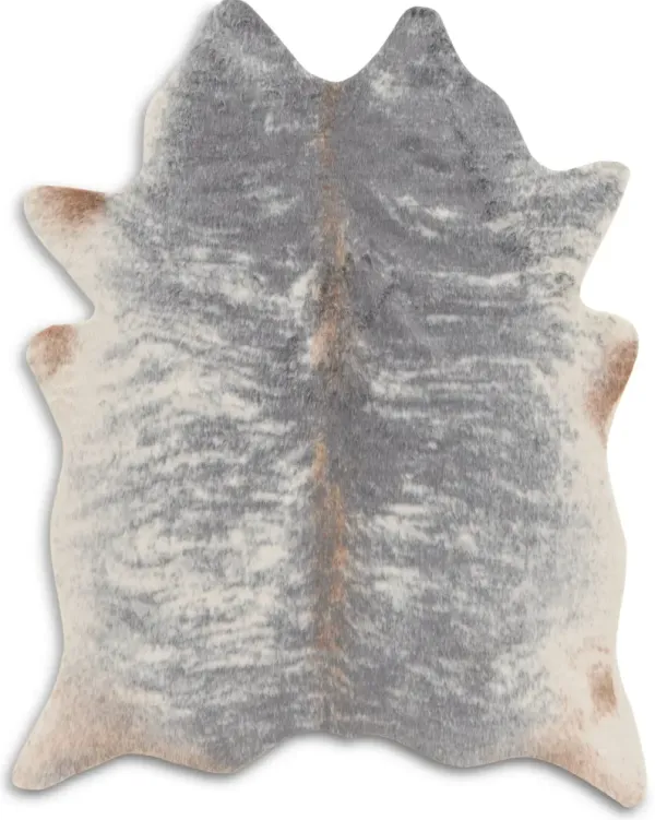 Faux Cowhide 5' x 7' Gray Area Rug