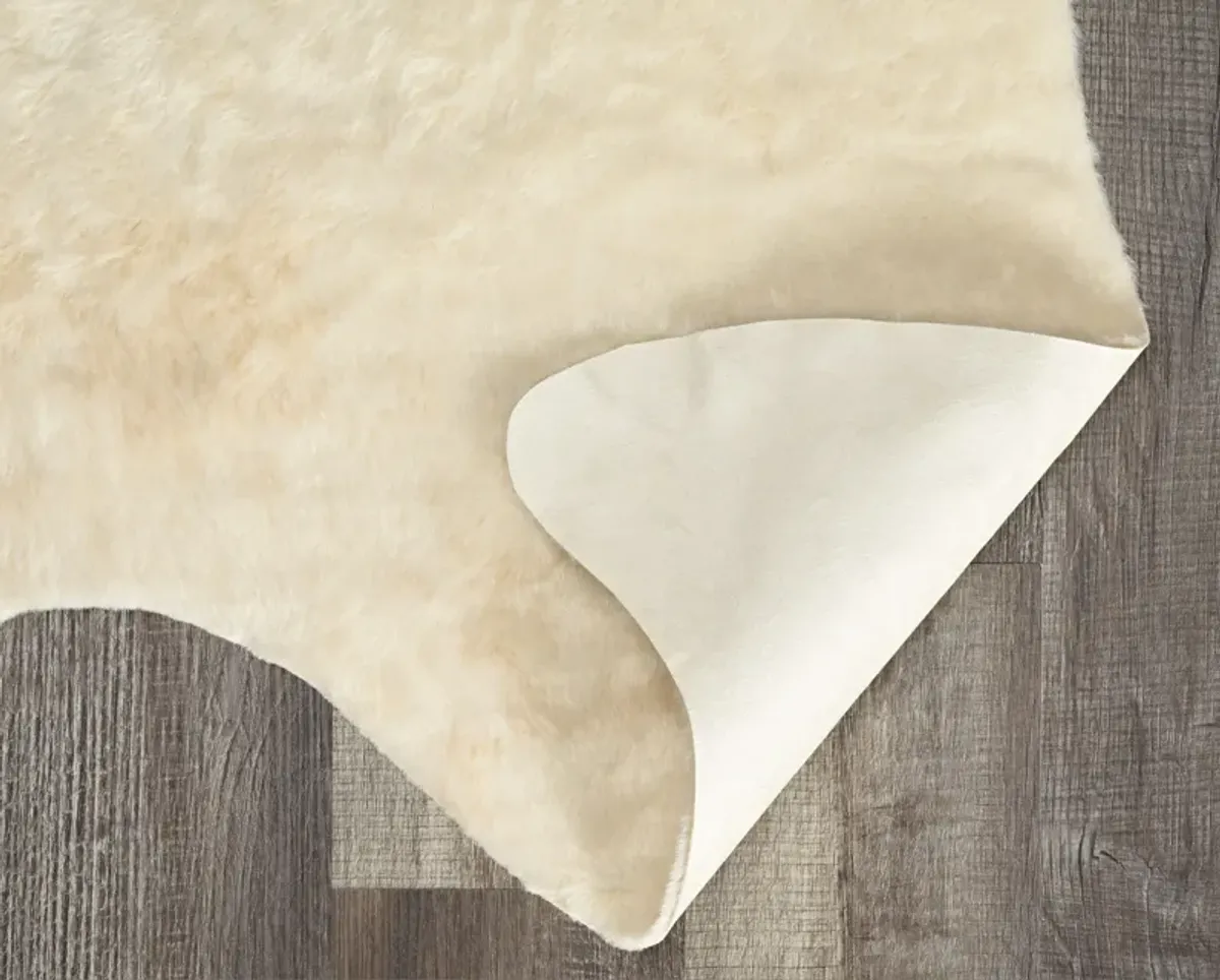 Faux Cowhide 5' x 7' Area Rug - Ivory