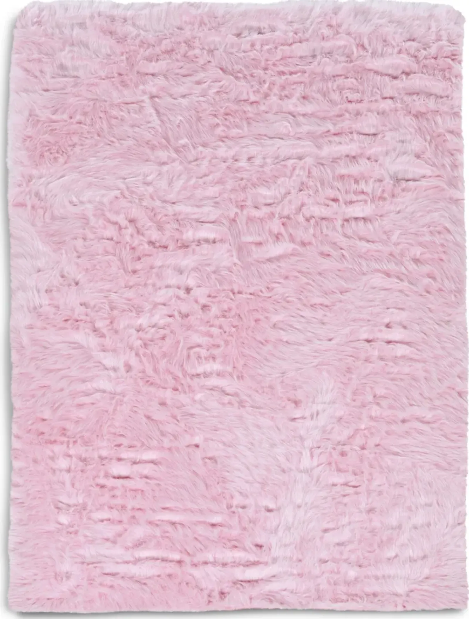 Faux Sheepskin 5 X 7 Area Rug - Pink