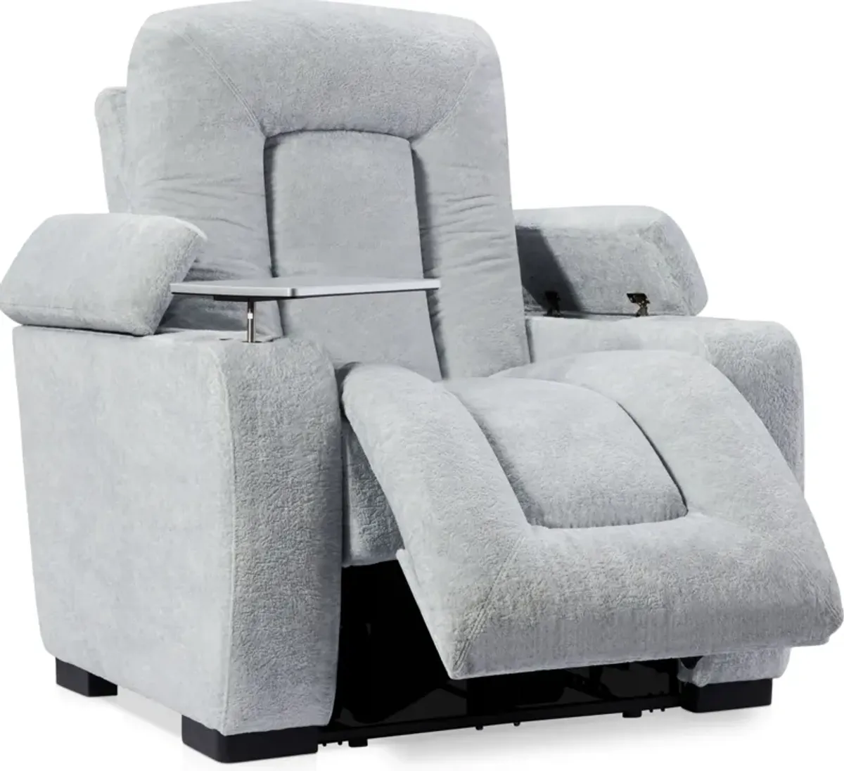 Rory Dual-Power Recliner - Light Gray