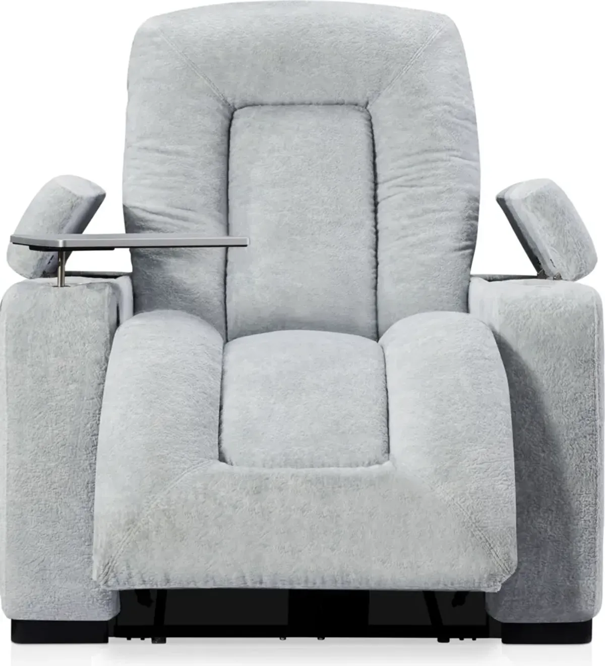 Rory Dual-Power Recliner - Light Gray