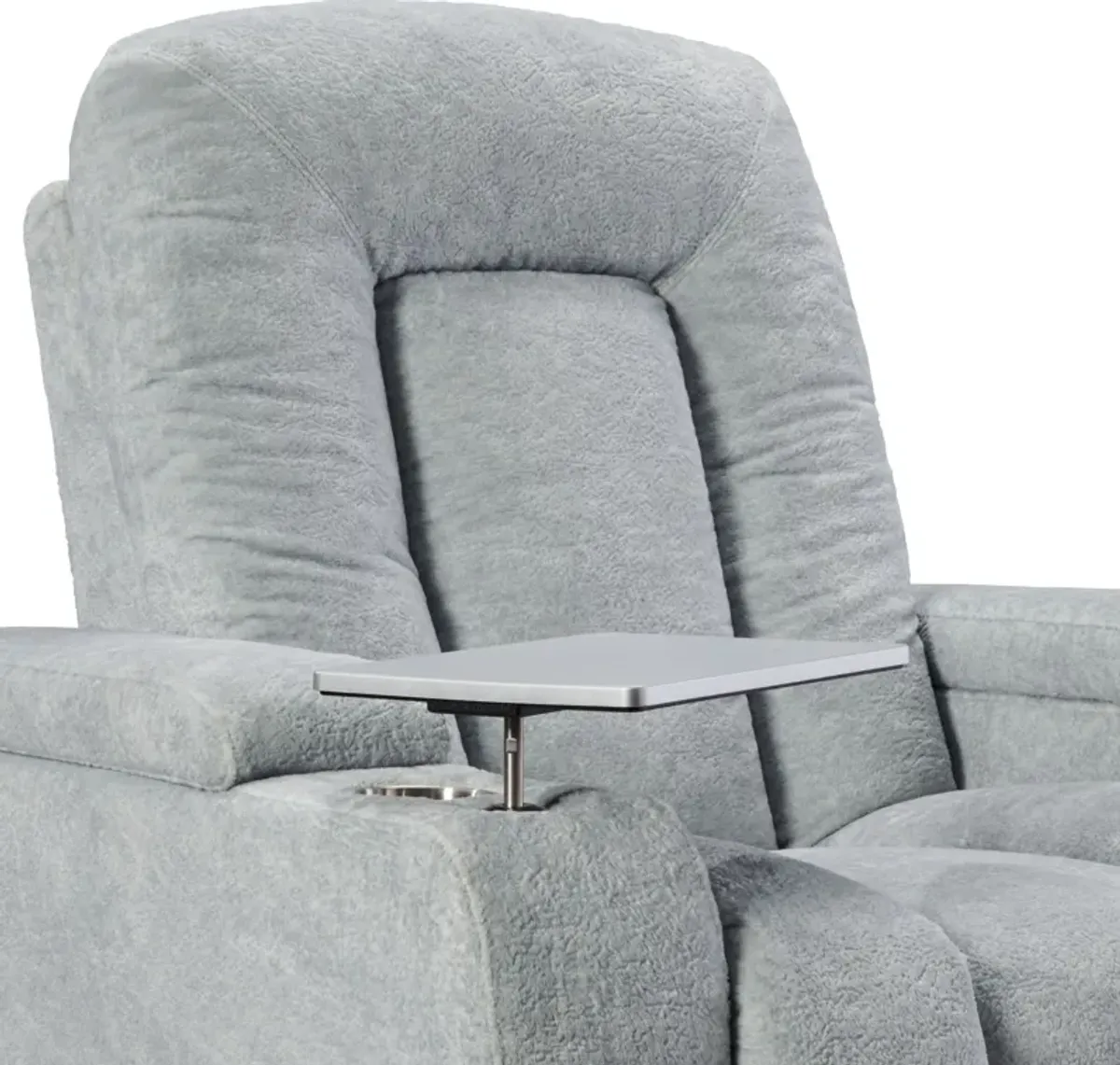 Rory Dual-Power Recliner - Light Gray