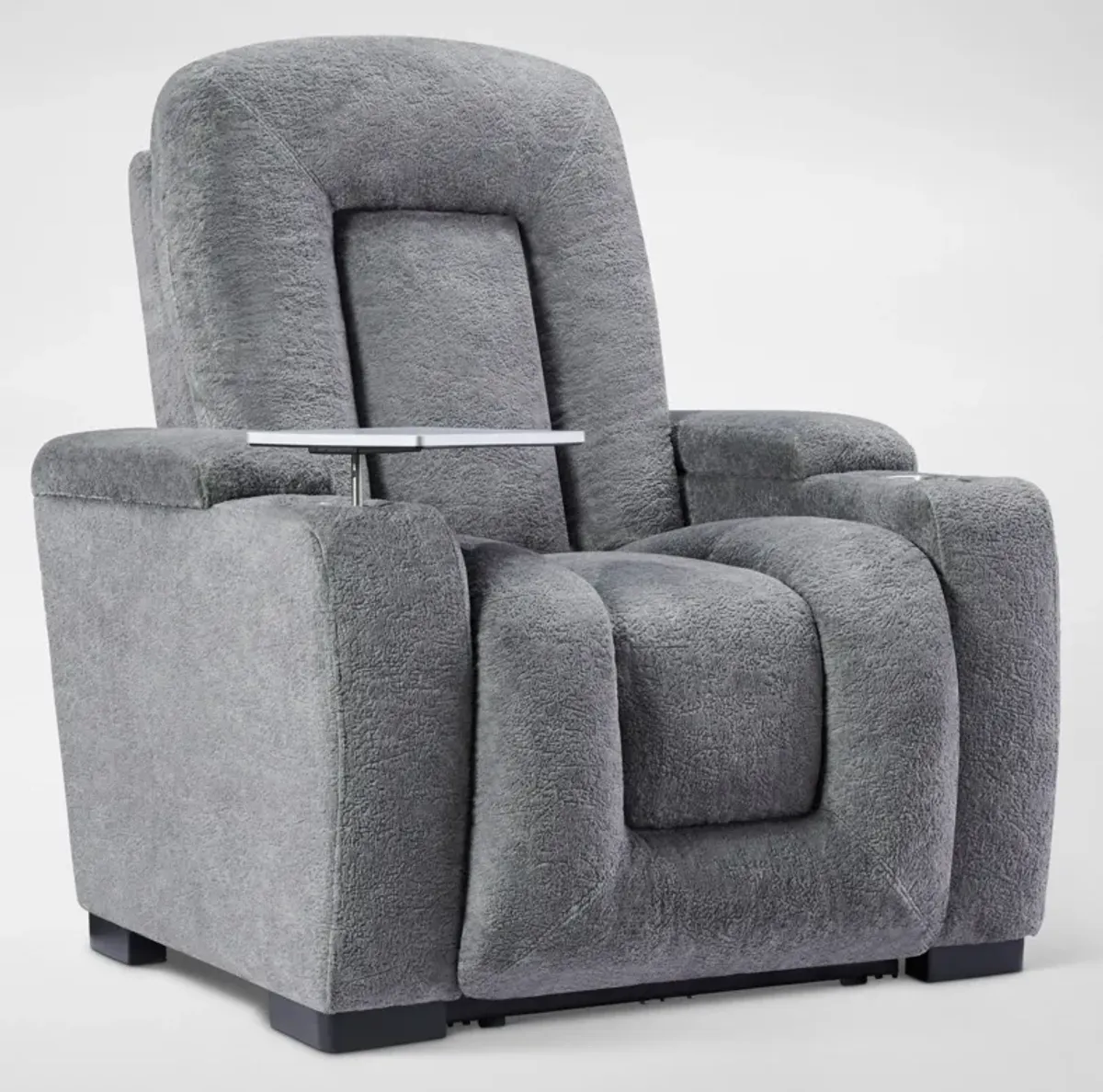 Rory Dual-Power Recliner - Charcoal