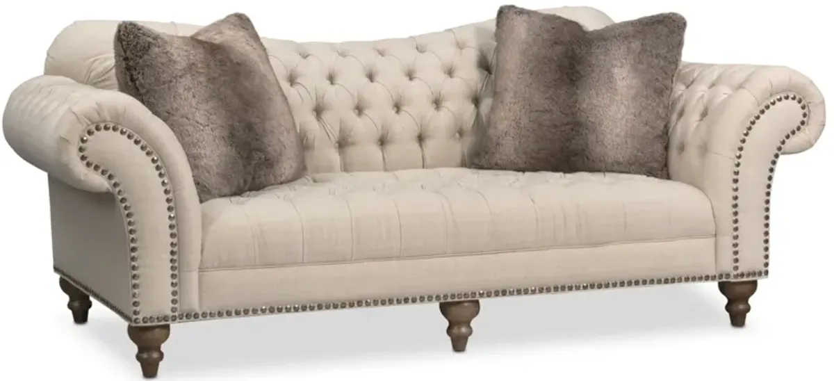 Brittney Sofa, Loveseat and Chaise Set - Linen