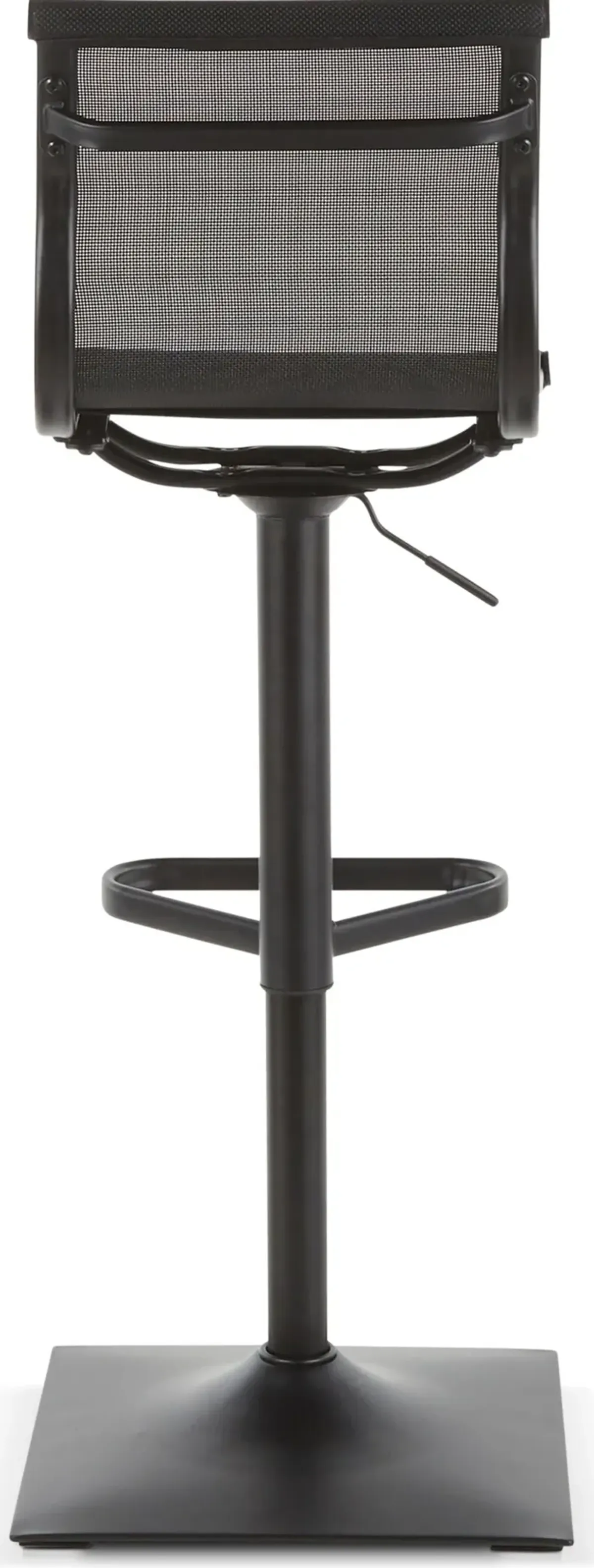 Bergen Adjustable Swivel Bar Stool - Black/Black