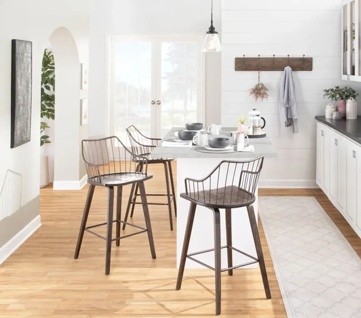 Oden Counter-Height Stool - Dark Walnut