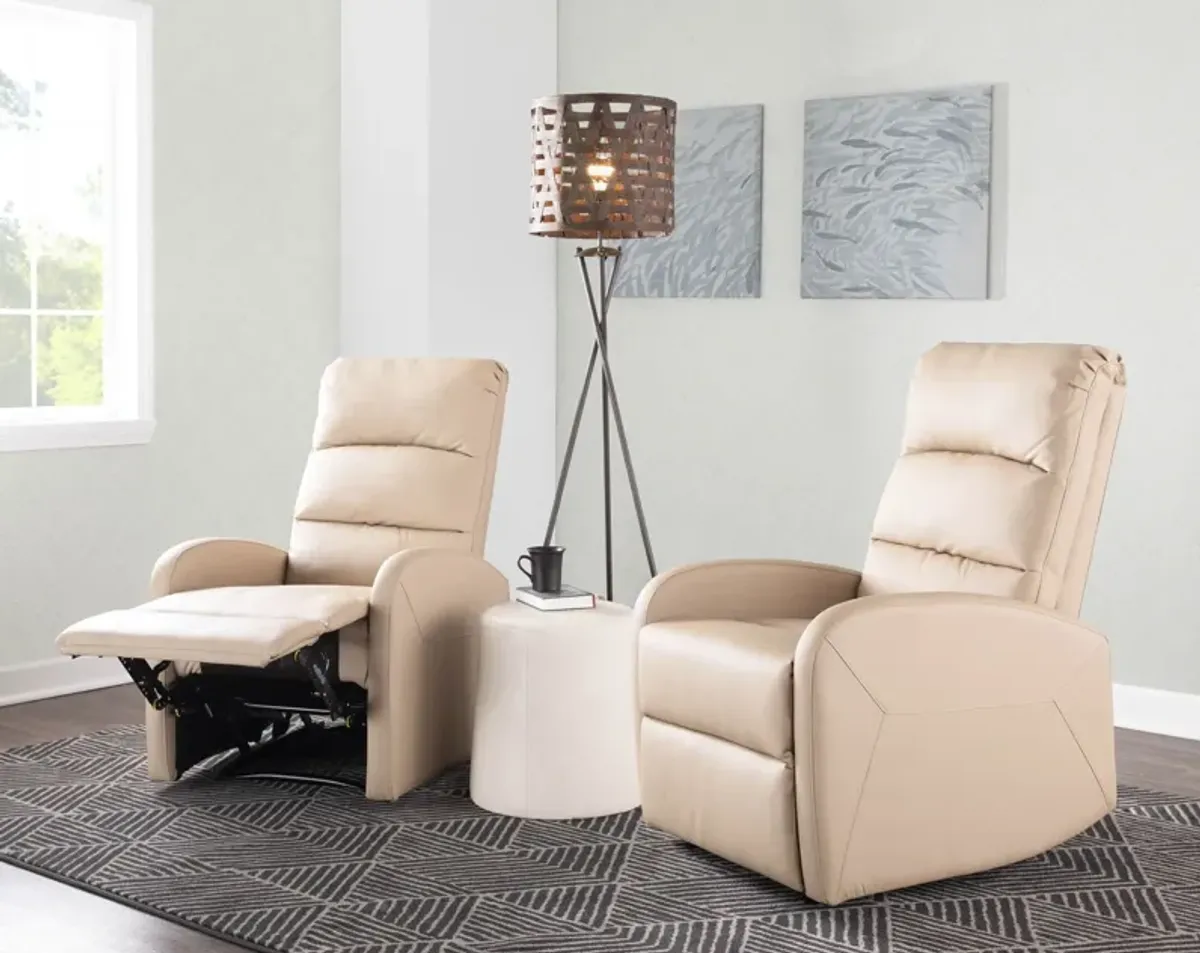 Simone Manual Recliner - Beige