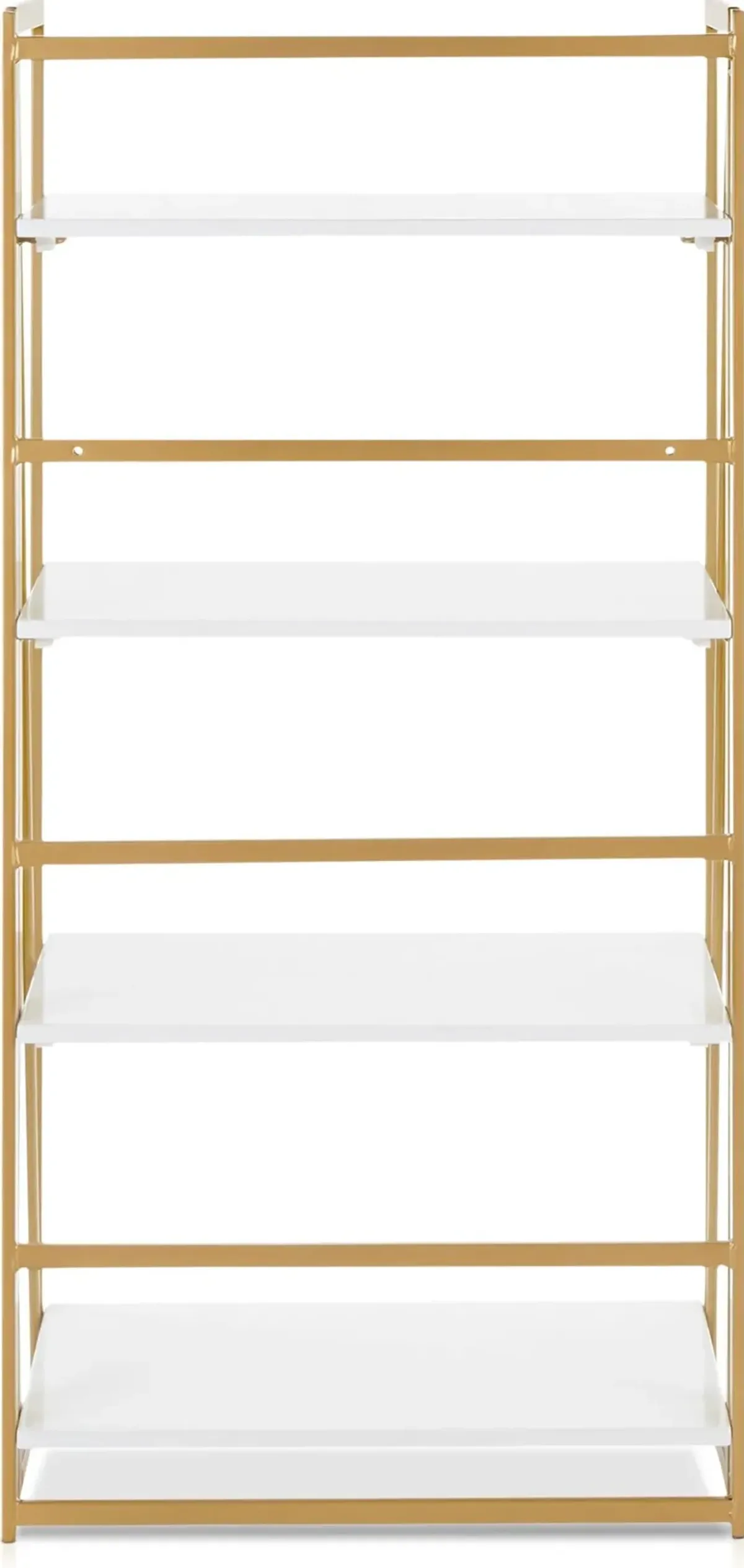 Nellie Bookcase - Gold/White