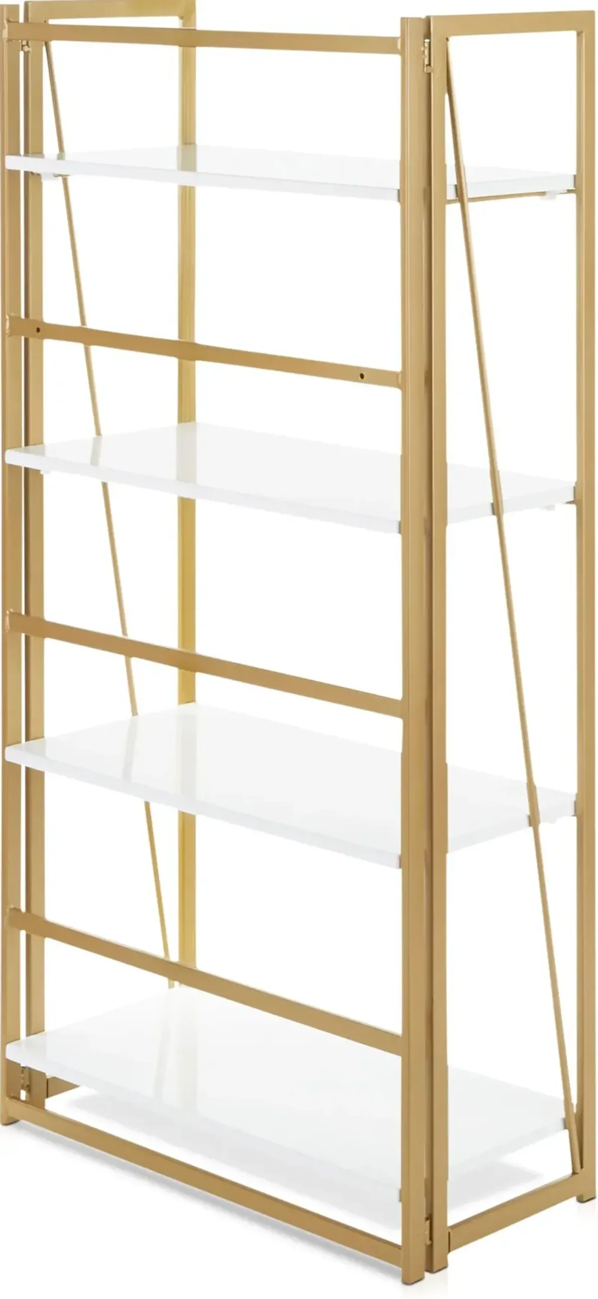 Nellie Bookcase - Gold/White