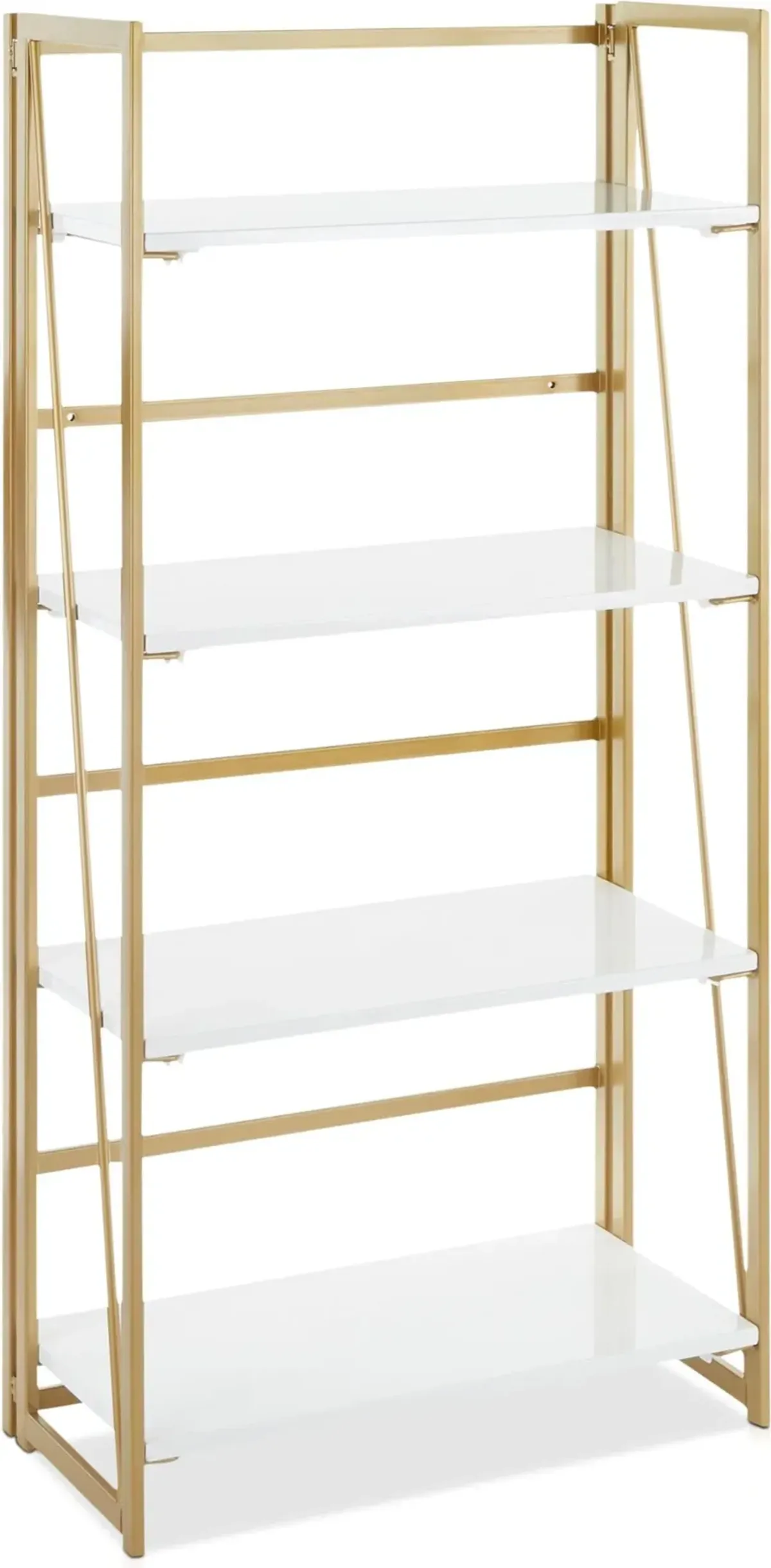 Nellie Bookcase - Gold/White