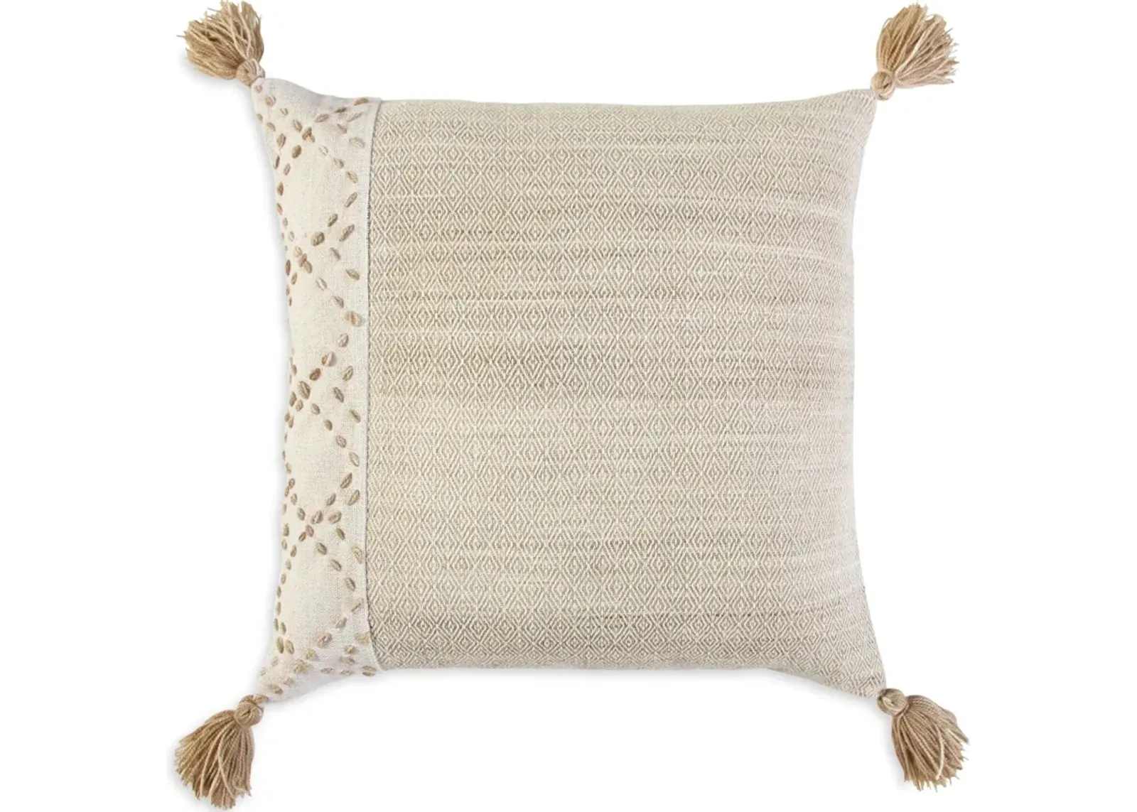 Adrift Indoor/Outdoor Pillow - Ivory/Beige