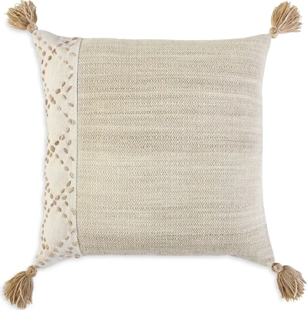 Adrift Indoor/Outdoor Pillow - Ivory/Beige