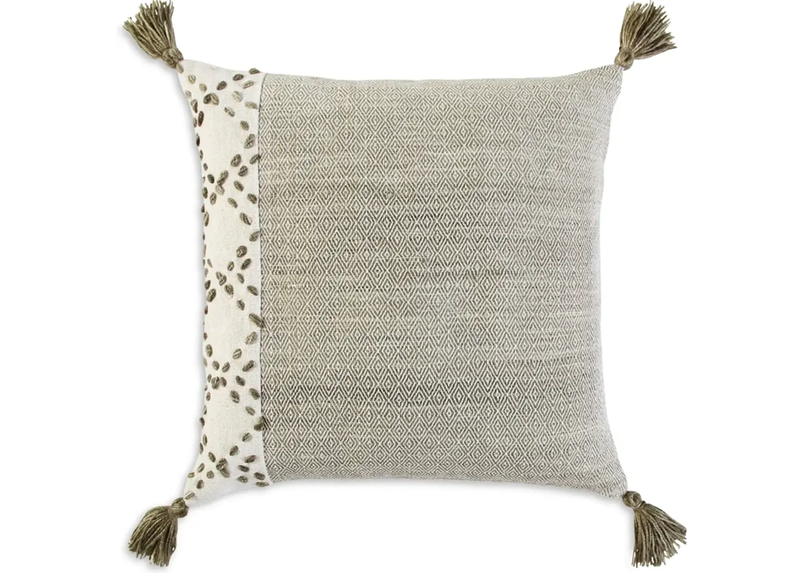 Adrift Indoor/Outdoor Pillow - Ivory/Taupe