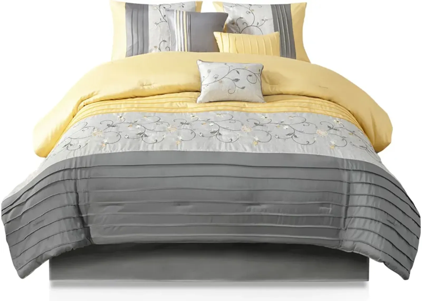 Clara Queen Comforter Set - Yellow