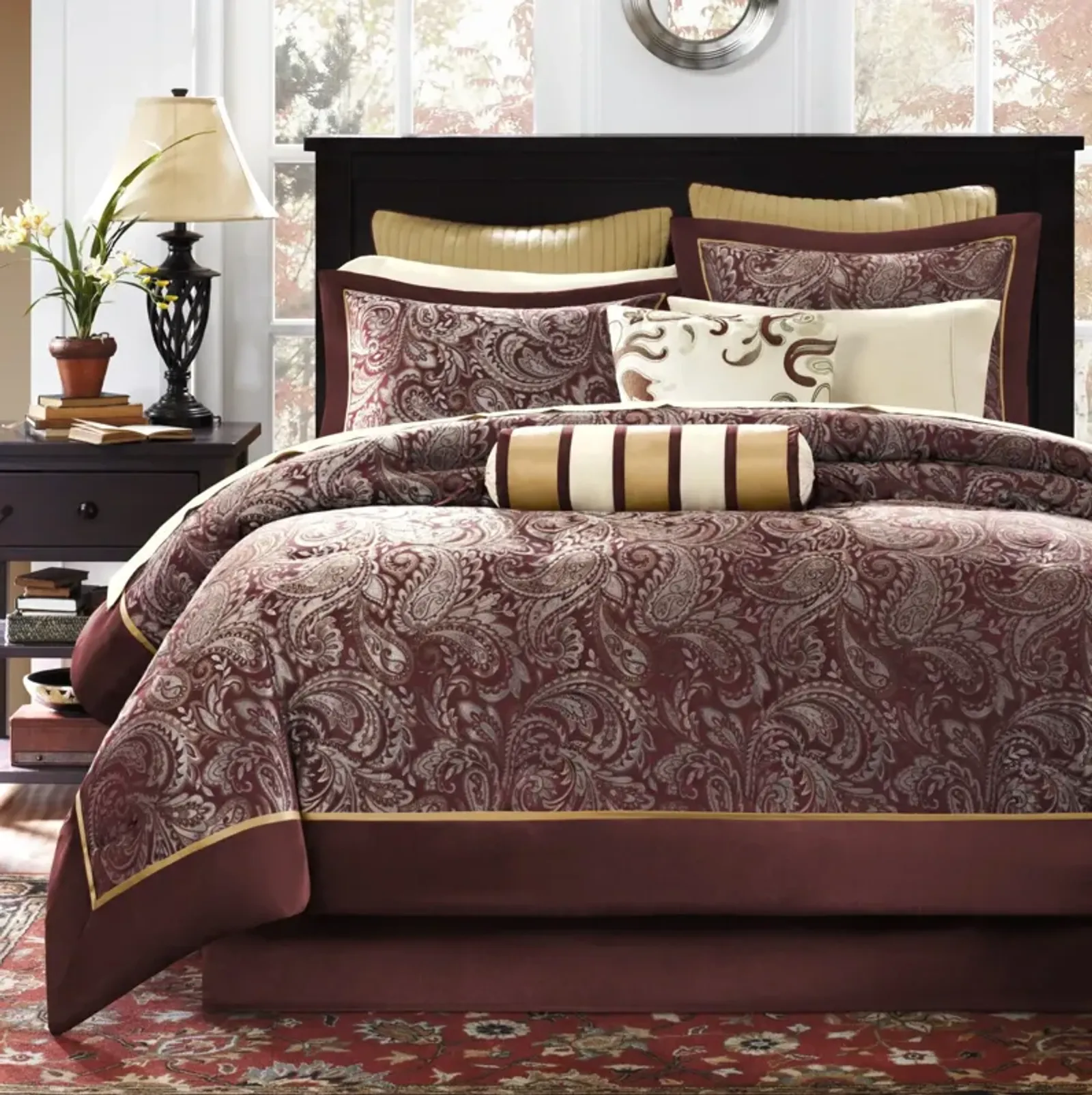 Violet King Complete Bed Set - Red