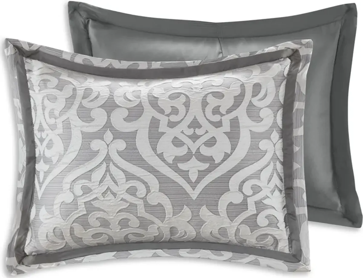 Barker King Comforter Set-Silver