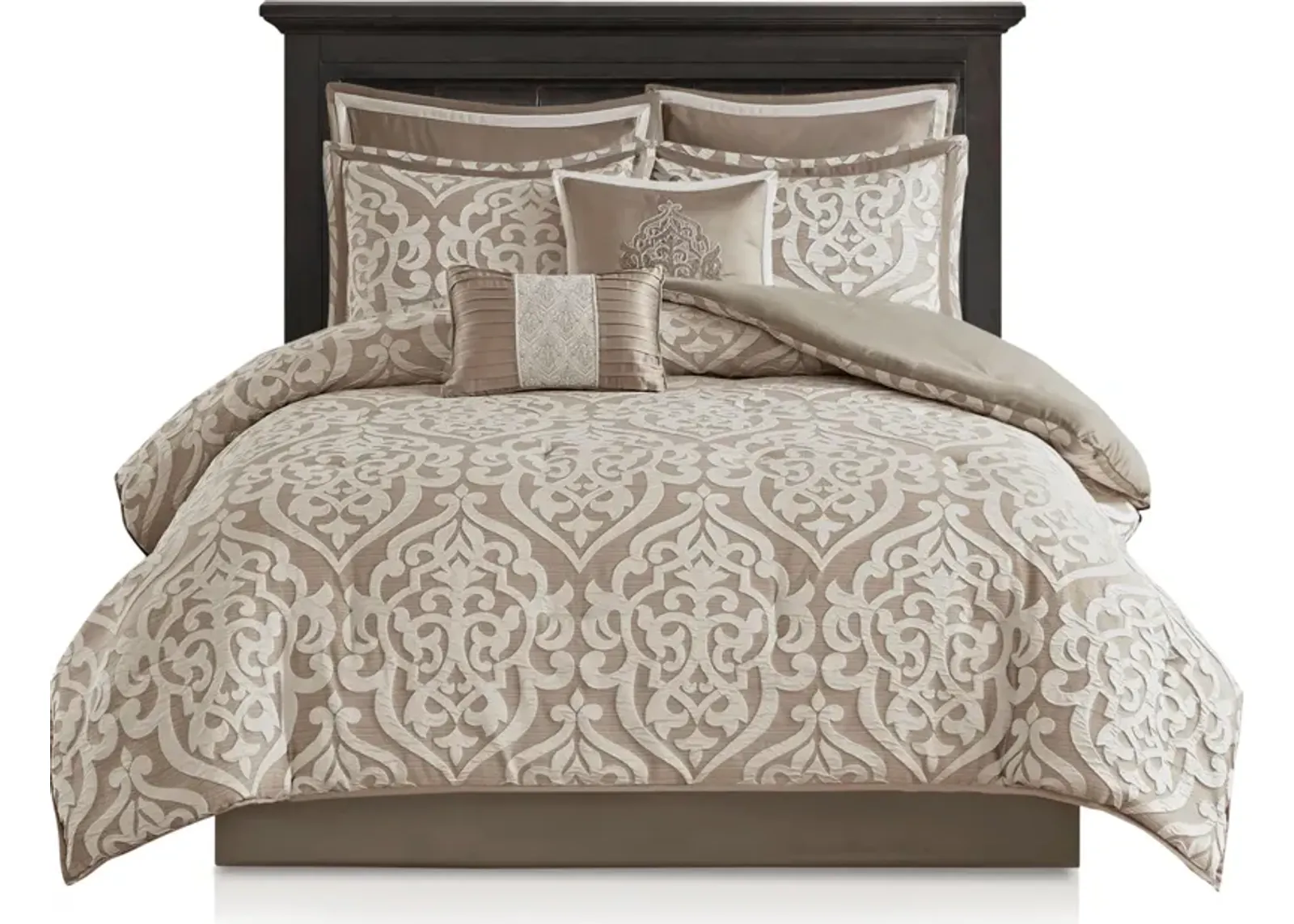 Barker California King Comforter Set - Ivory