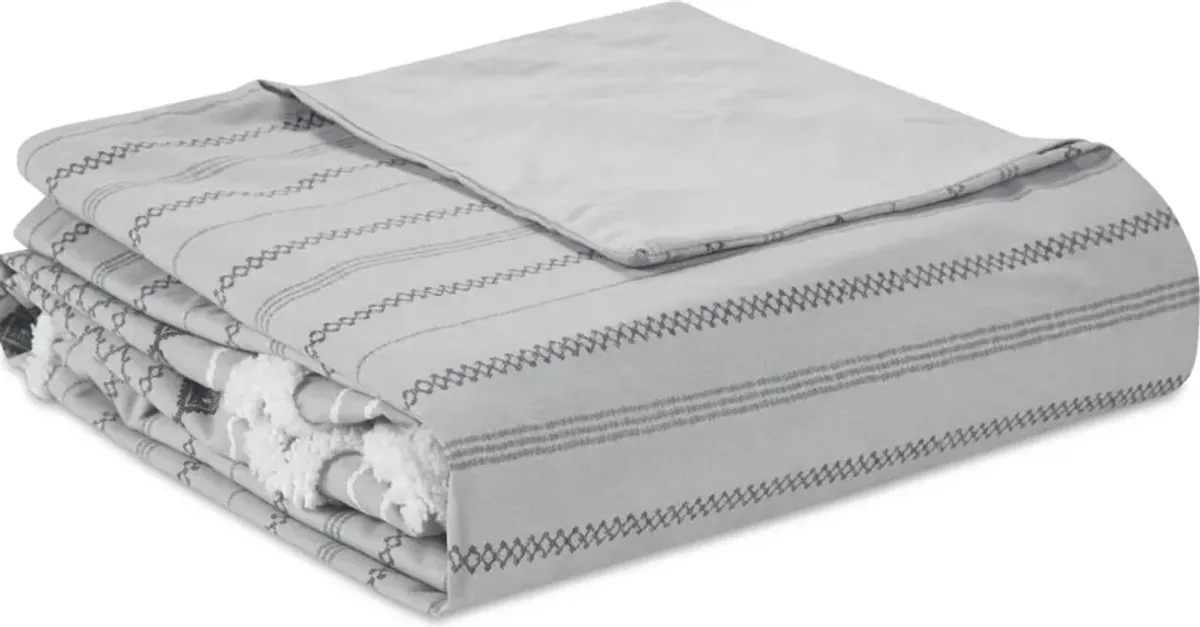 Amari Full/Queen Duvet Cover Set - Gray