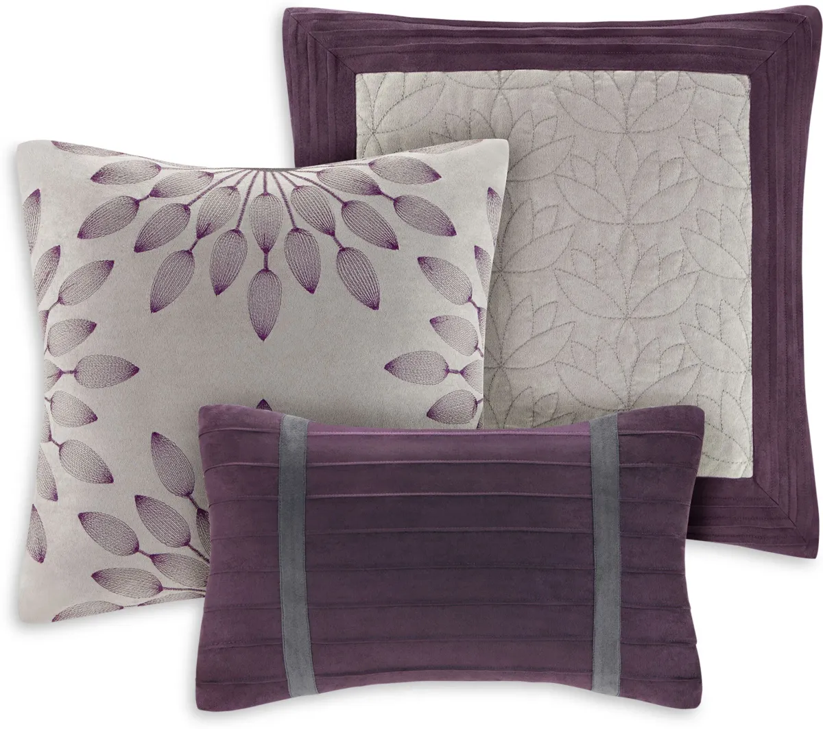 Louise King Comforter Set-Violet