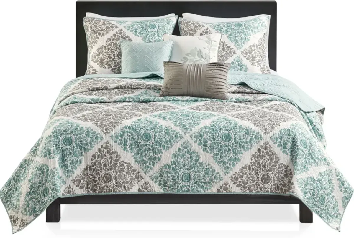 Melinda Full/Queen Reversible Coverlet Set