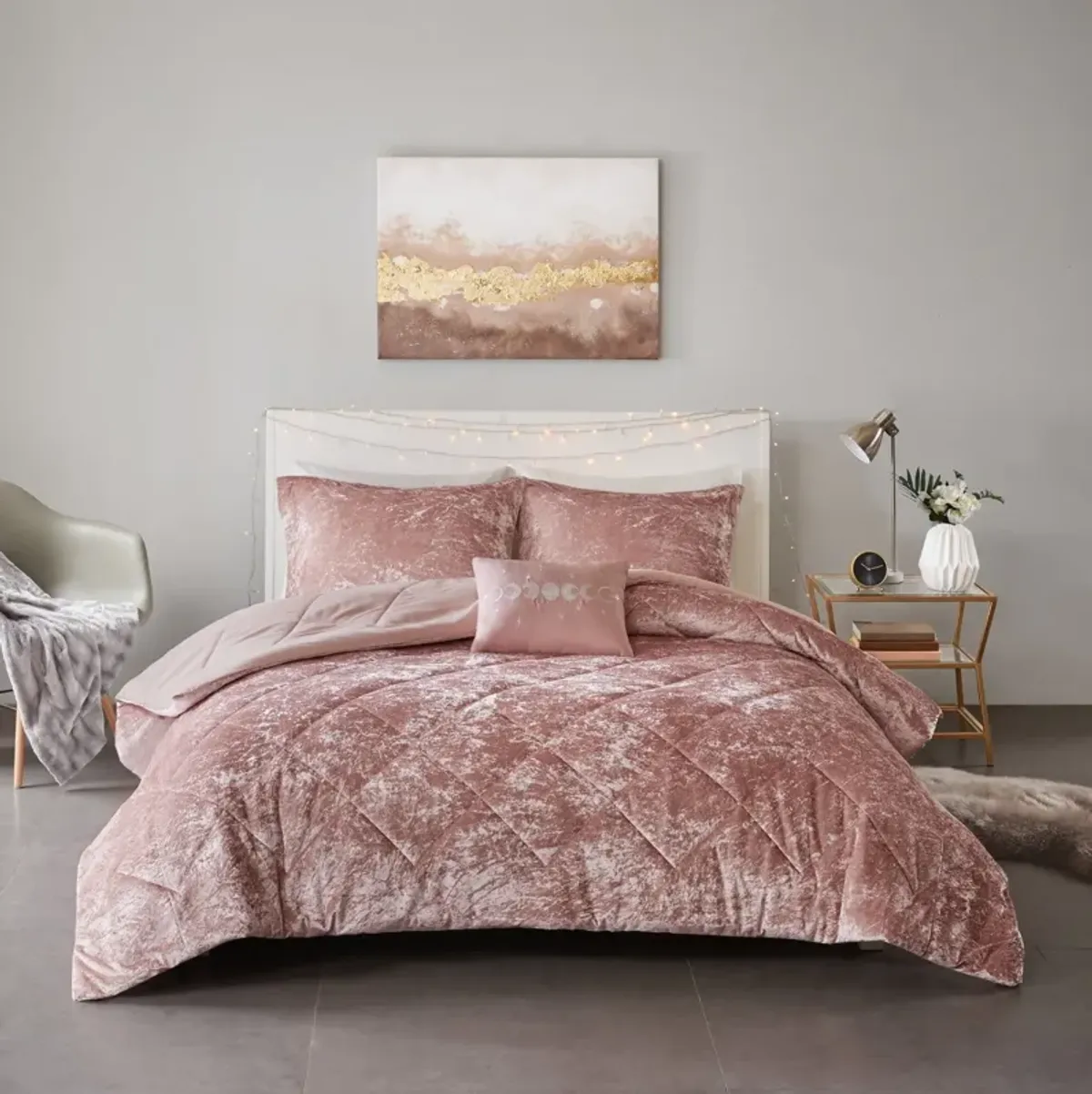 Maisie Full/Queen Comforter Set - Blush