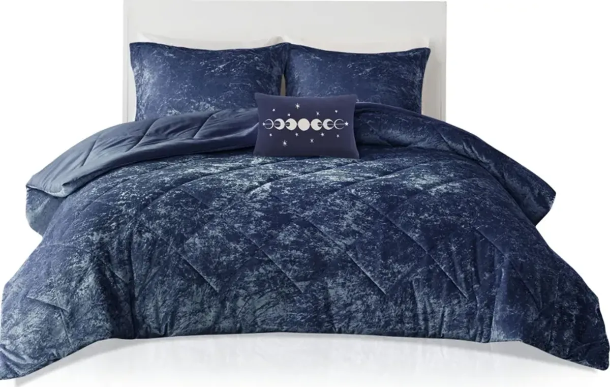 Maisie Full/Queen Comforter Set - Navy