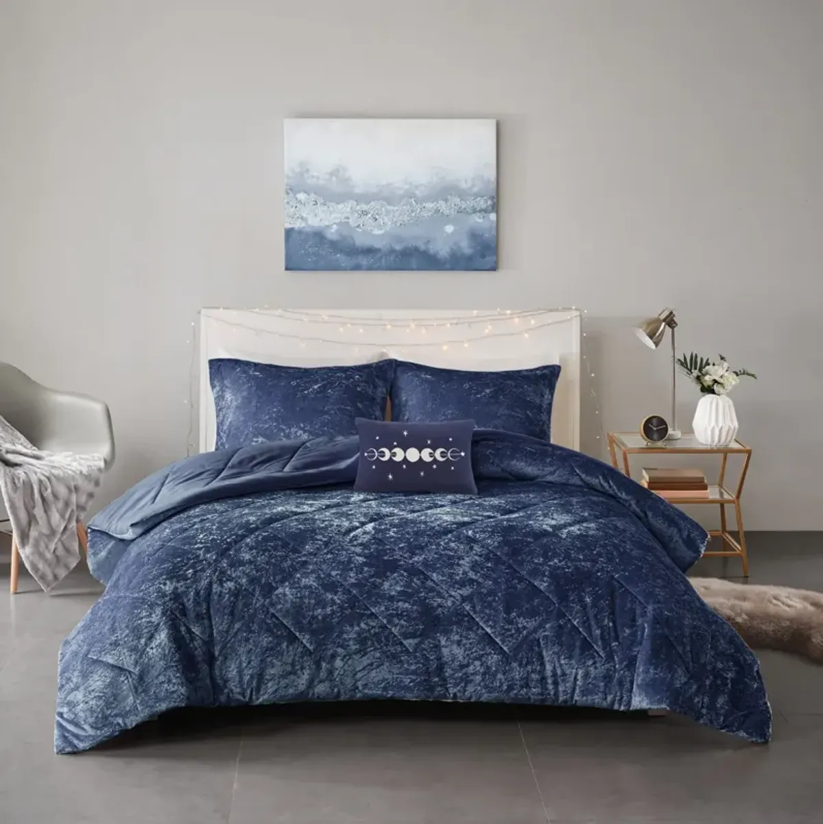 Maisie Full/Queen Comforter Set - Navy