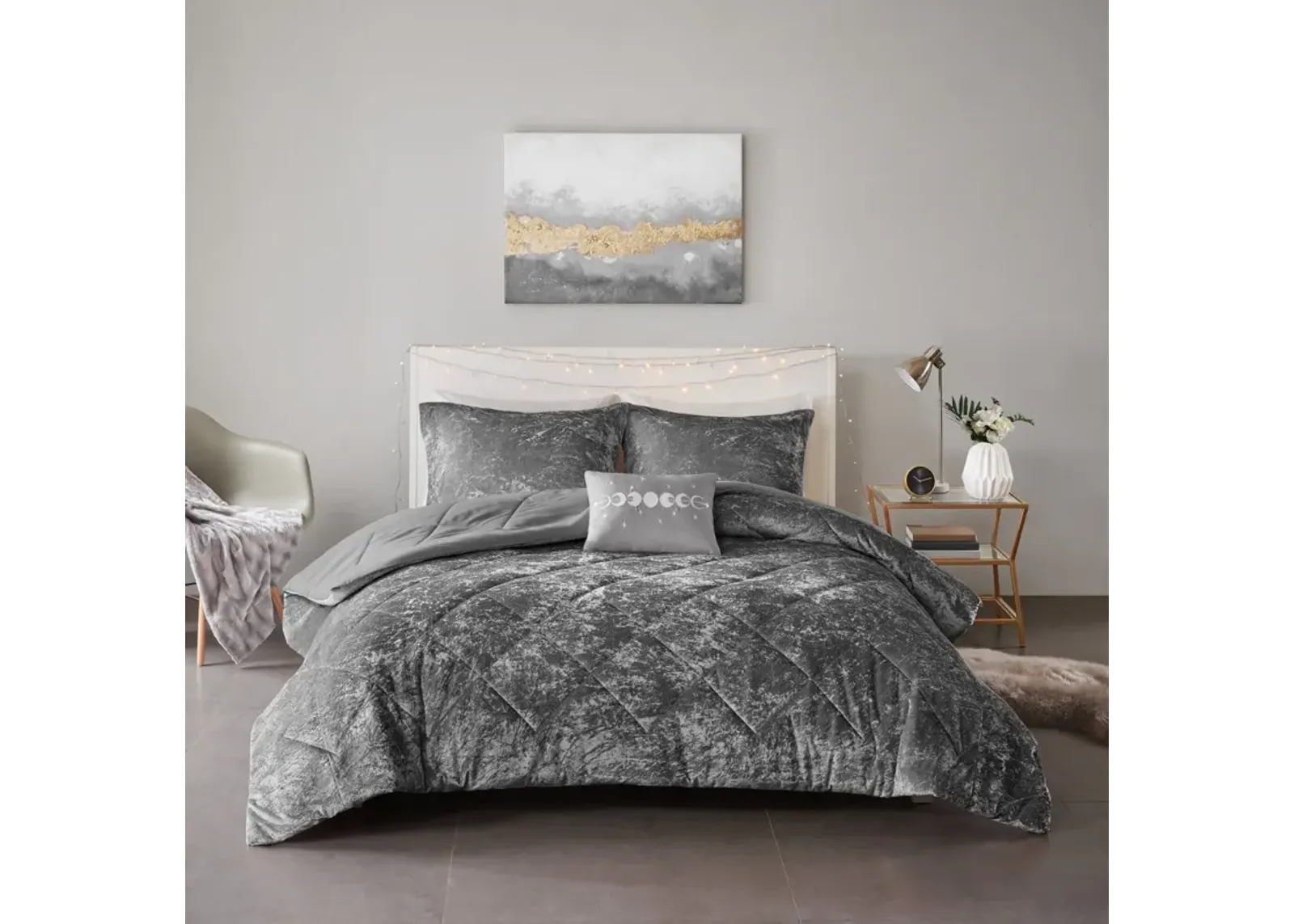 Maisie Twin/Twin XL Comforter Set - Gray