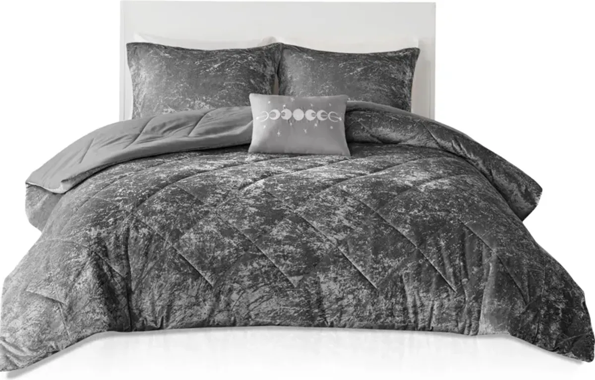 Maisie Full/Queen Comforter Set - Gray