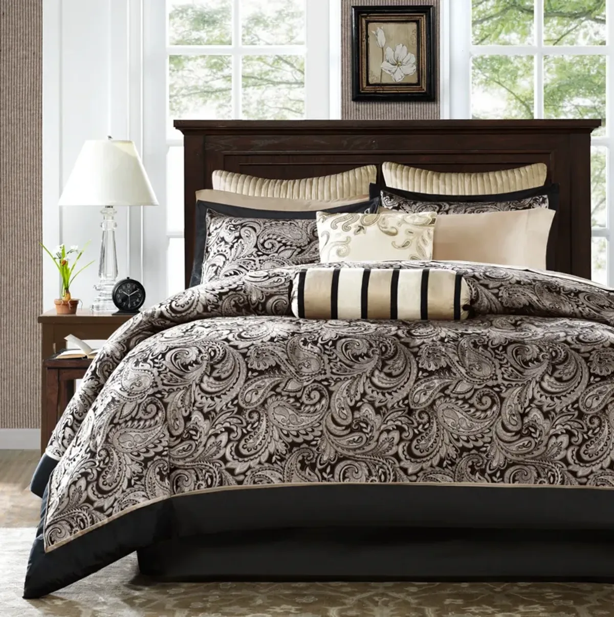 Violet Full Complete Bed Set - Black