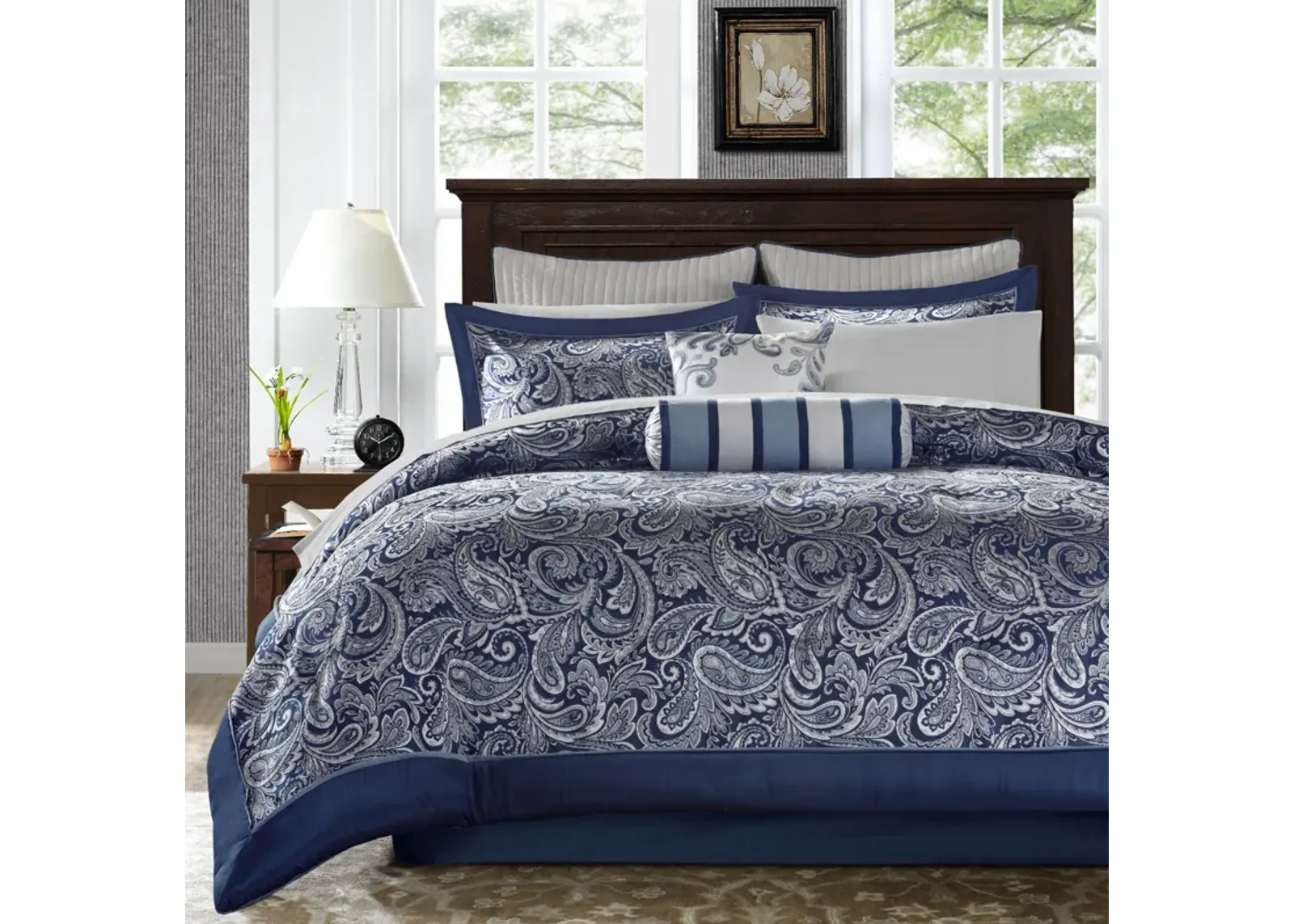 Louisiana King Complete Bed Set - Blue