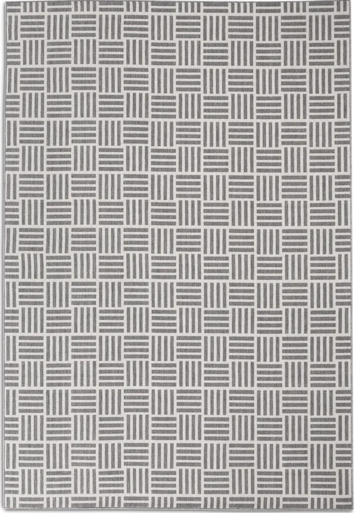 Mod Basket 5 X 8 Indoor/Outdoor Area Rug - Gray