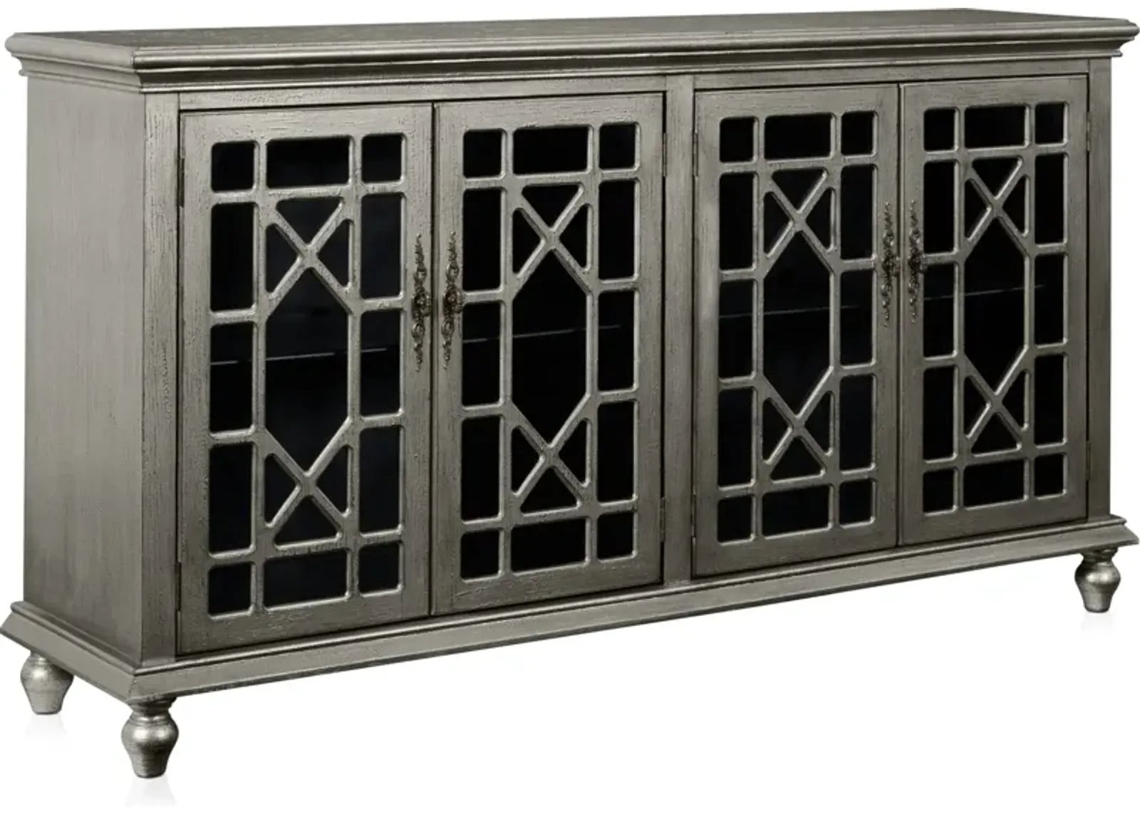 Grenoble Media Stand - Distressed Pewter