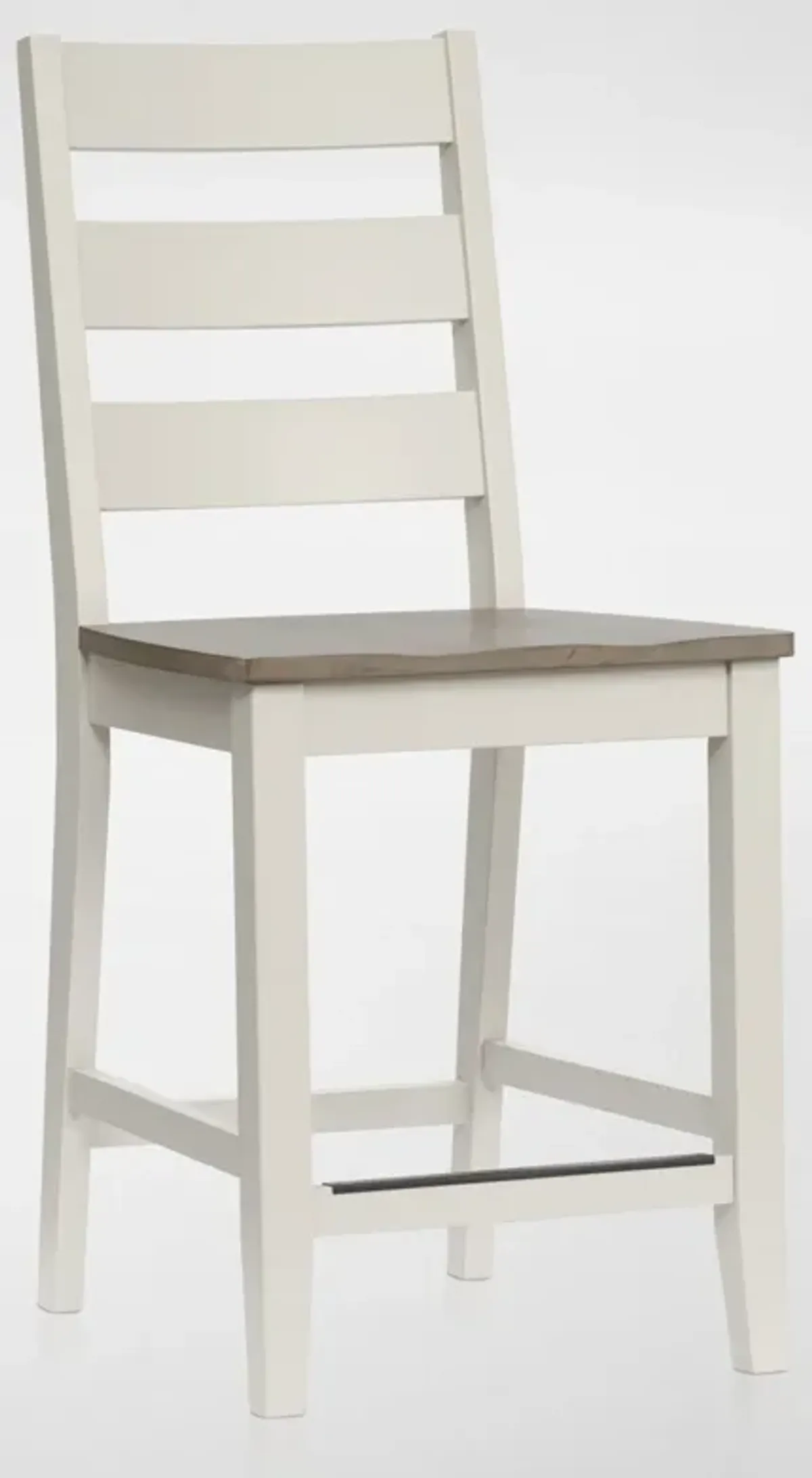 Maxwell Solid Wood Counter-Height Stool - Gray