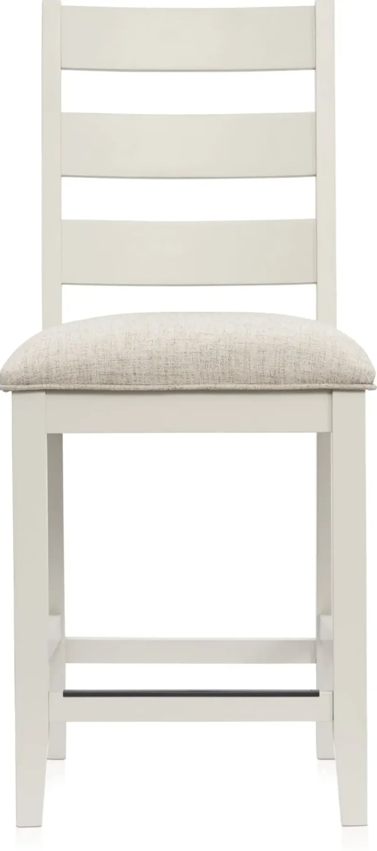 Maxwell Upholstered Counter-Height Stool - Gray - Wood Legs