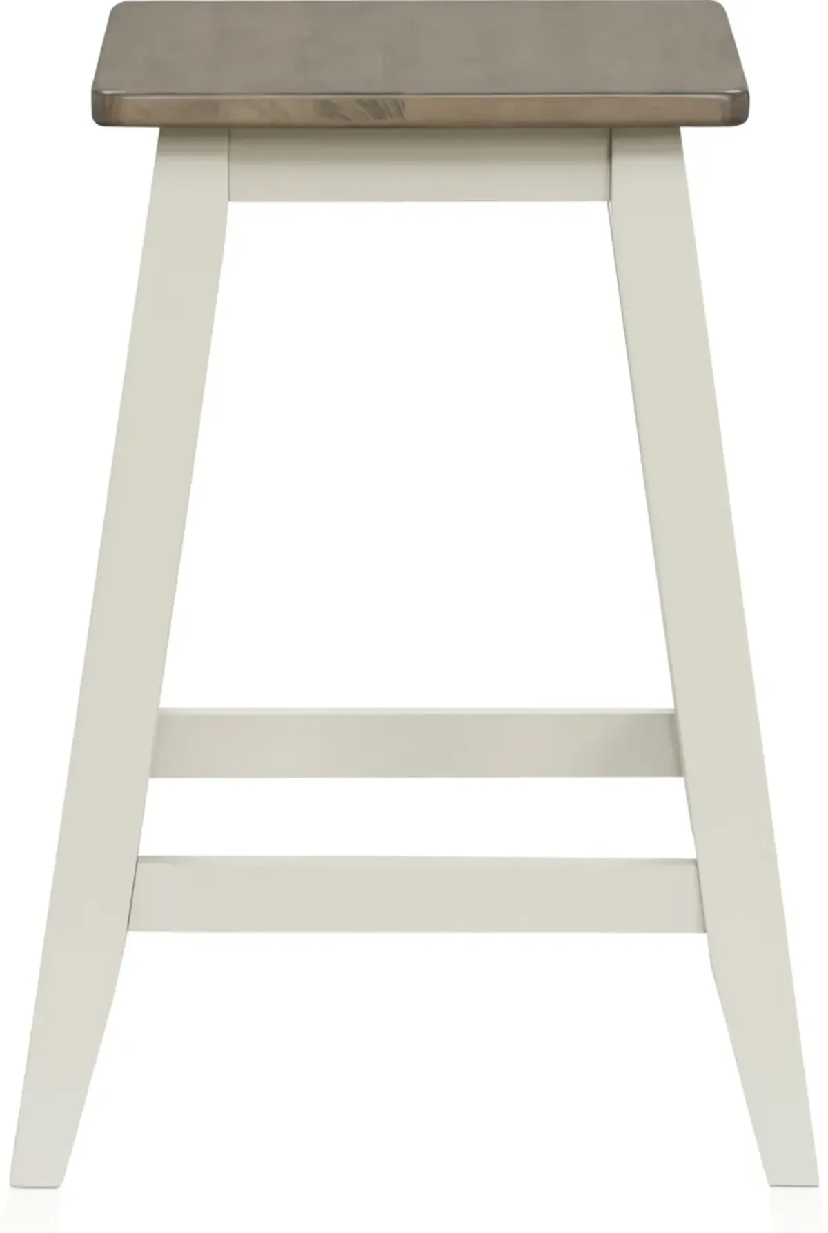 Maxwell Solid Wood Backless Counter Stool - Gray