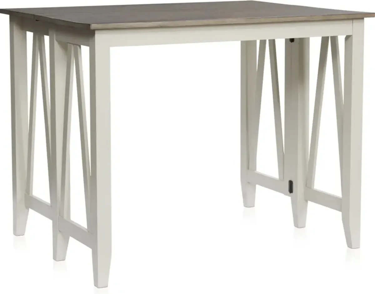 Maxwell Breakfast Bar and 2 Backless Counter Stools - Gray