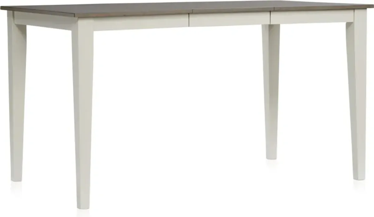 Maxwell Solid Wood Counter-Height Extendable Dining Table and 4 Stools - Gray