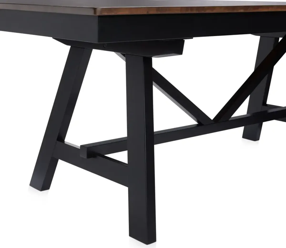 Maxwell Trestle Extendable Dining Table - Black