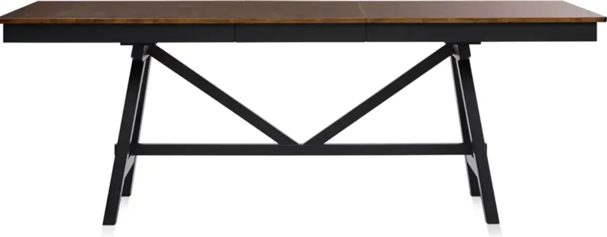 Maxwell Trestle Extendable Dining Table - Black