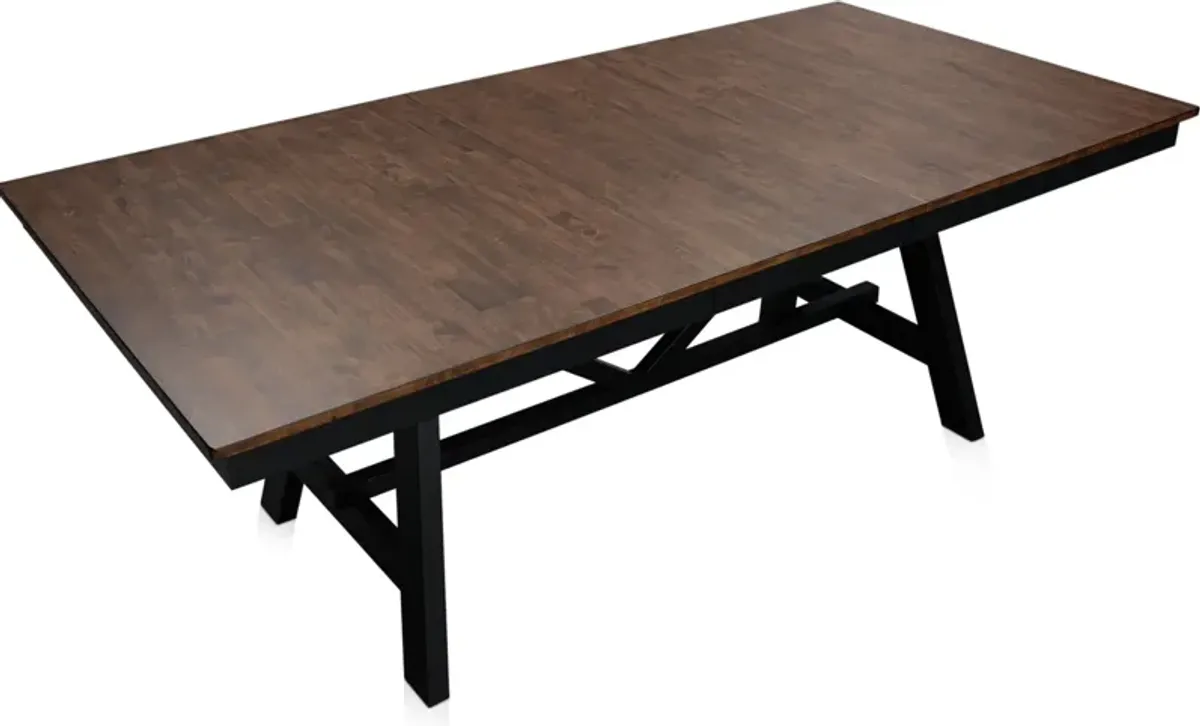 Maxwell Trestle Extendable Dining Table - Black