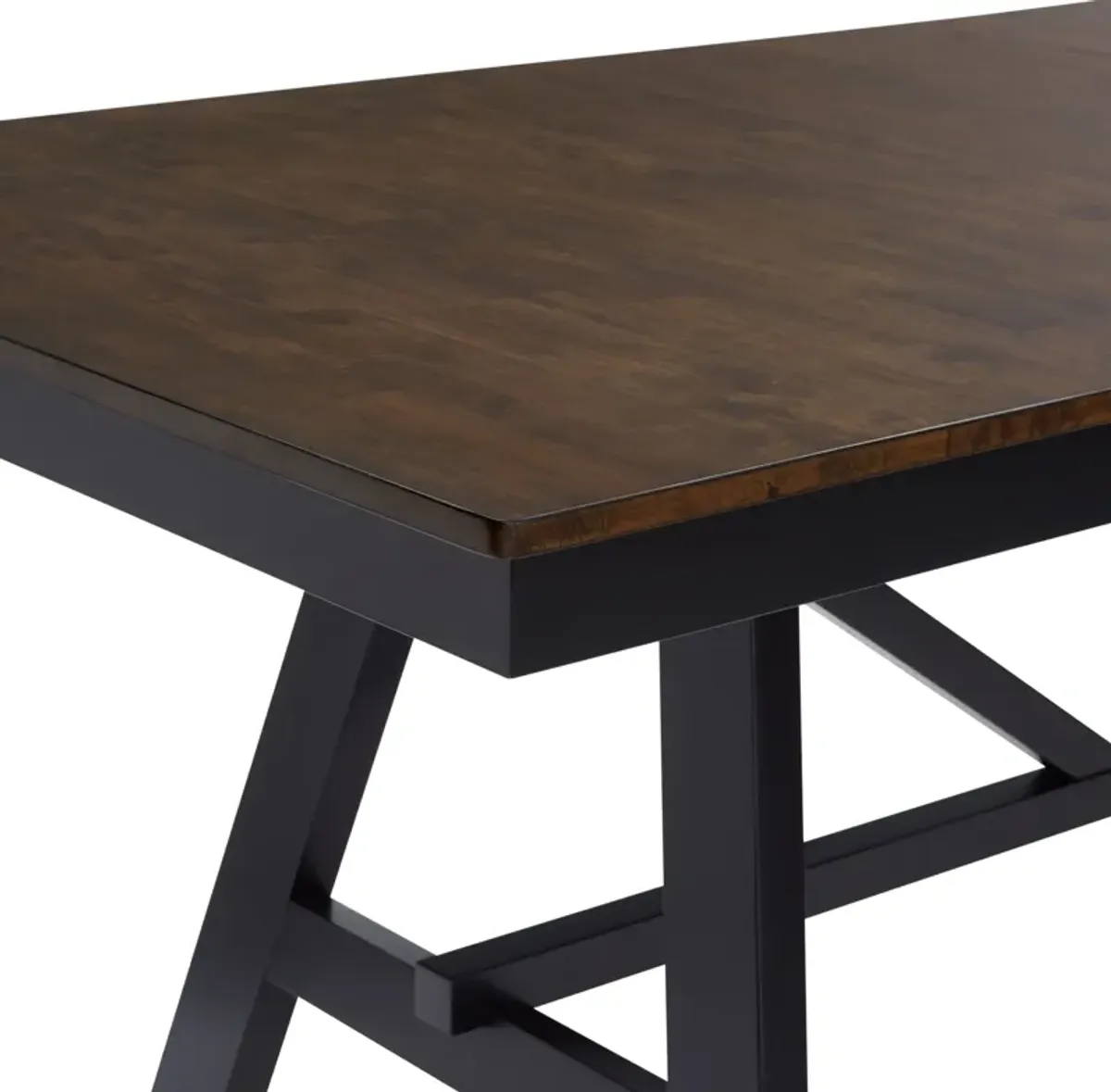 Maxwell Trestle Extendable Dining Table - Black